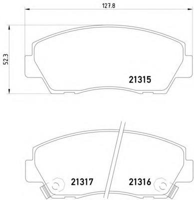 set placute frana,frana disc 8DB 355 015-171 HELLA - Frana disc