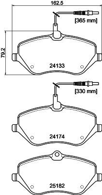 set placute frana,frana disc 8DB 355 015-621 HELLA - Set placute frana set placute frana,frana disc 8DB 355 015-621 HELLA - Set placute frana