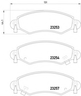 set placute frana,frana disc 8DB 355 017-251 HELLA - Frana disc