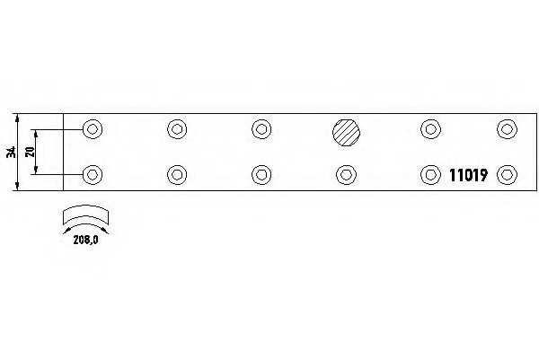 Set garnituri de frictiune, frana tambur 8DB 355 019-471 HELLA - Frana de mana Set garnituri de frictiune, frana tambur 8DB 355 019-471 HELLA - Frana de mana