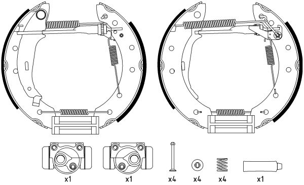 Set saboti frana 8DB 355 022-681 HELLA - Frana tambur Set saboti frana 8DB 355 022-681 HELLA - Frana tambur