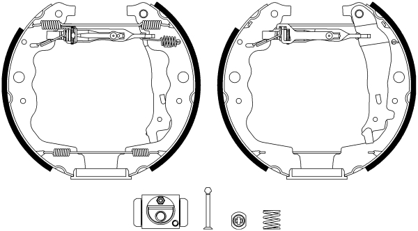 Set saboti frana 8DB 355 022-871 HELLA - Material frictiune sabot frana/ sabot frana Set saboti frana 8DB 355 022-871 HELLA - Material frictiune sabot frana/ sabot frana
