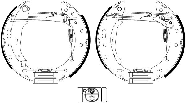 Set saboti frana 8DB 355 022-901 HELLA - Material frictiune sabot frana/ sabot frana Set saboti frana 8DB 355 022-901 HELLA - Material frictiune sabot frana/ sabot frana