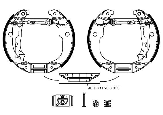 Set saboti frana 8DB 355 022-951 HELLA - Frana tambur
