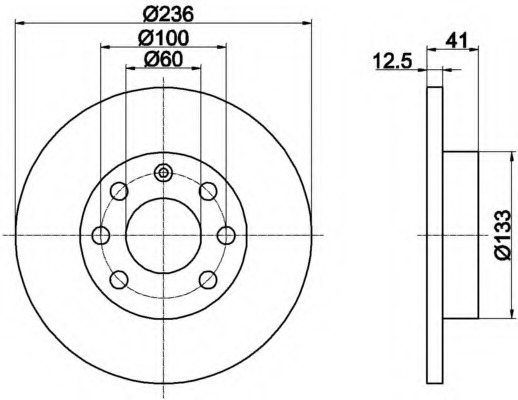 Disc frana 8DD 355 100-421 HELLA - Frana disc Disc frana 8DD 355 100-421 HELLA - Frana disc