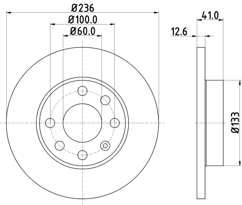 Disc frana 8DD 355 100-431 HELLA - Frana disc Disc frana 8DD 355 100-431 HELLA - Frana disc