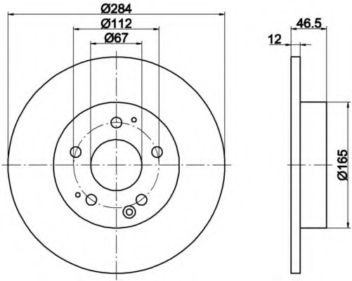 Disc frana 8DD 355 100-921 HELLA - Frana disc Disc frana 8DD 355 100-921 HELLA - Frana disc