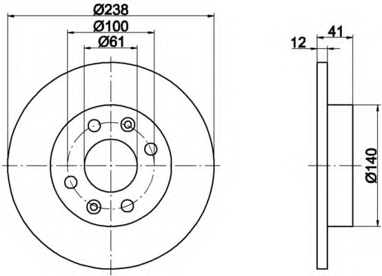 Disc frana 8DD 355 101-231 HELLA - Frana disc