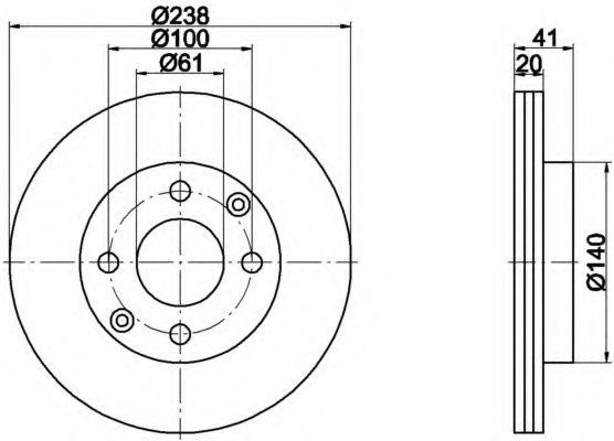 Disc frana 8DD 355 101-251 HELLA - Frana disc