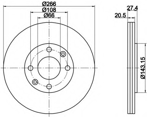 Disc frana 8DD 355 102-041 HELLA - Frana disc Disc frana 8DD 355 102-041 HELLA - Frana disc