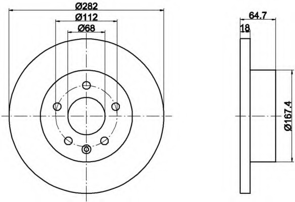 Disc frana 8DD 355 102-891 HELLA - Disc frana Disc frana 8DD 355 102-891 HELLA - Disc frana