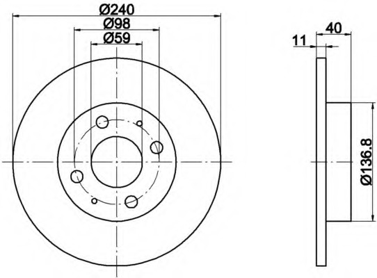 Disc frana 8DD 355 103-141 HELLA - Disc frana Disc frana 8DD 355 103-141 HELLA - Disc frana