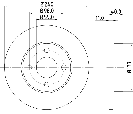 Disc frana 8DD 355 103-151 HELLA - Disc frana Disc frana 8DD 355 103-151 HELLA - Disc frana
