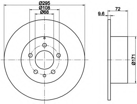 Disc frana 8DD 355 103-701 HELLA - Frana disc Disc frana 8DD 355 103-701 HELLA - Frana disc