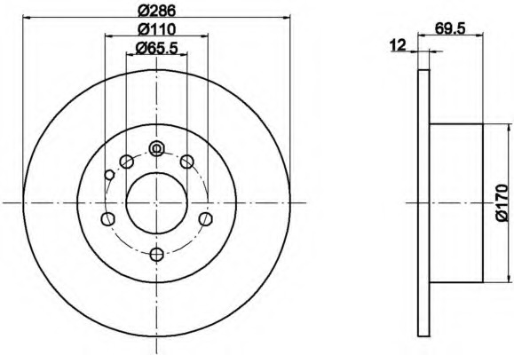 Disc frana 8DD 355 103-731 HELLA - Disc frana Disc frana 8DD 355 103-731 HELLA - Disc frana