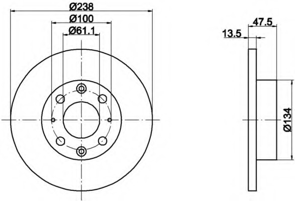 Disc frana 8DD 355 104-031 HELLA - Disc frana