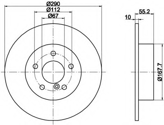 Disc frana 8DD 355 104-311 HELLA - Disc frana Disc frana 8DD 355 104-311 HELLA - Disc frana