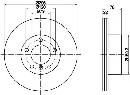 Disc frana 8DD 355 104-591 HELLA - Frana disc
