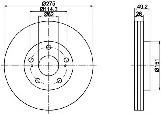 Disc frana 8DD 355 104-921 HELLA - Disc frana