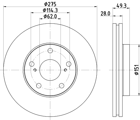 Disc frana 8DD 355 104-931 HELLA - Disc frana