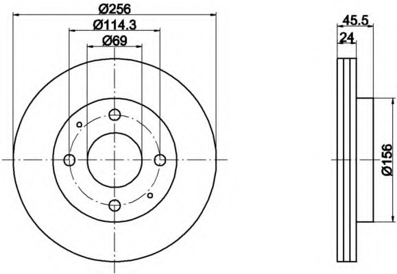 Disc frana 8DD 355 105-451 HELLA - Disc frana Disc frana 8DD 355 105-451 HELLA - Disc frana