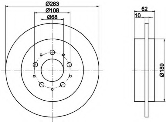 Disc frana 8DD 355 105-691 HELLA - Disc frana