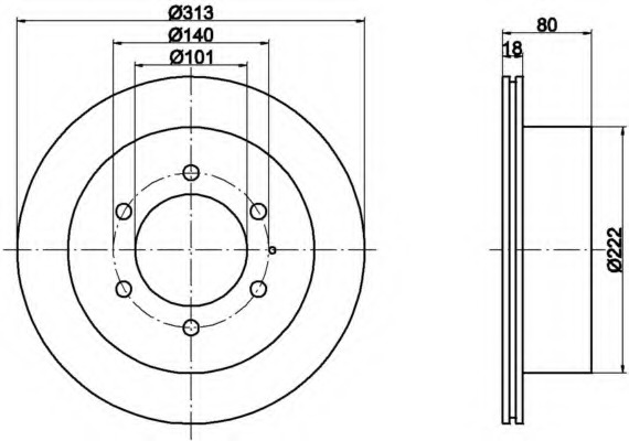 Disc frana 8DD 355 106-021 HELLA - Disc frana
