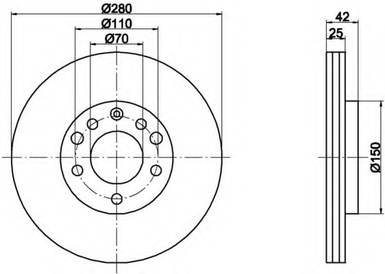 Disc frana 8DD 355 106-071 HELLA - Frana disc Disc frana 8DD 355 106-071 HELLA - Frana disc