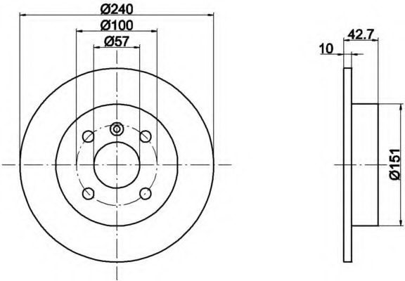 Disc frana 8DD 355 106-091 HELLA - Frana disc Disc frana 8DD 355 106-091 HELLA - Frana disc
