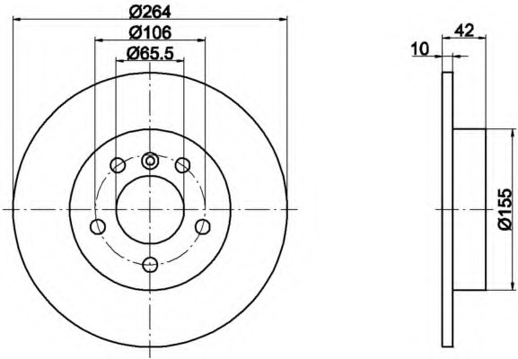 Disc frana 8DD 355 106-101 HELLA - Frana disc Disc frana 8DD 355 106-101 HELLA - Frana disc