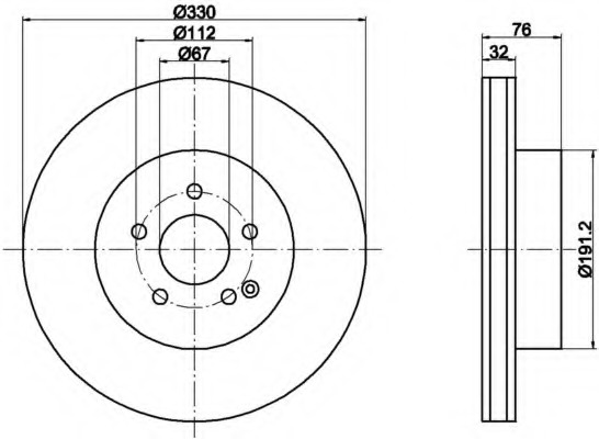 Disc frana 8DD 355 106-841 HELLA - Disc frana