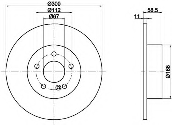 Disc frana 8DD 355 106-891 HELLA - Disc frana