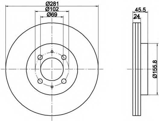Disc frana 8DD 355 107-021 HELLA - Disc frana Disc frana 8DD 355 107-021 HELLA - Disc frana