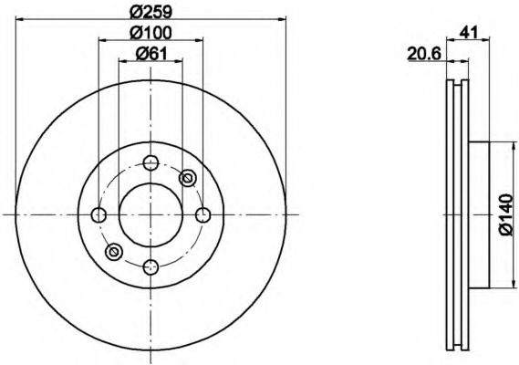 Disc frana 8DD 355 107-111 HELLA - Frana disc