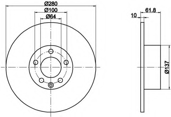 Disc frana 8DD 355 107-261 HELLA - Disc frana Disc frana 8DD 355 107-261 HELLA - Disc frana