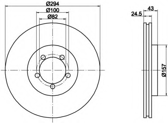 Disc frana 8DD 355 107-311 HELLA - Frana disc Disc frana 8DD 355 107-311 HELLA - Frana disc