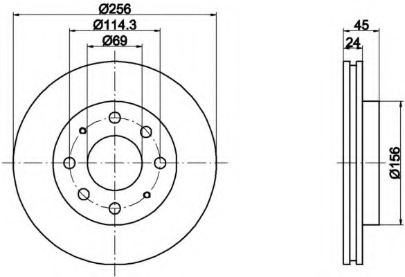 Disc frana 8DD 355 107-321 HELLA - Disc frana Disc frana 8DD 355 107-321 HELLA - Disc frana