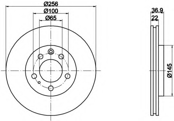 Disc frana 8DD 355 107-591 HELLA - Frana disc Disc frana 8DD 355 107-591 HELLA - Frana disc