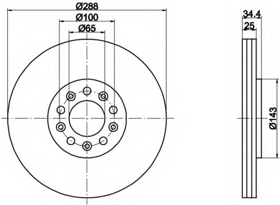 Disc frana 8DD 355 107-601 HELLA - Disc frana