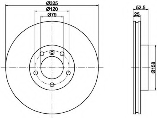 Disc frana 8DD 355 107-671 HELLA - Frana disc Disc frana 8DD 355 107-671 HELLA - Frana disc