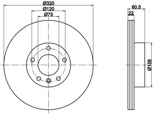 Disc frana 8DD 355 107-691 HELLA - Frana disc Disc frana 8DD 355 107-691 HELLA - Frana disc