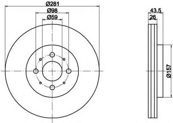 Disc frana 8DD 355 107-821 HELLA - Disc frana