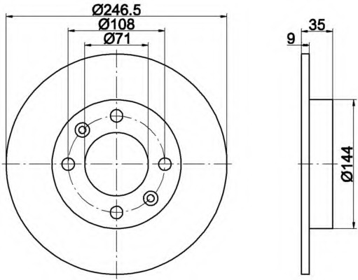Disc frana 8DD 355 108-381 HELLA - Disc frana Disc frana 8DD 355 108-381 HELLA - Disc frana