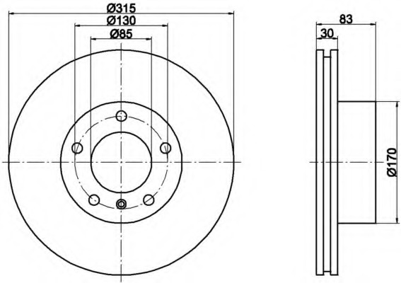 Disc frana 8DD 355 108-581 HELLA - Frana disc Disc frana 8DD 355 108-581 HELLA - Frana disc