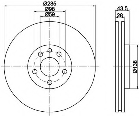 Disc frana 8DD 355 108-761 HELLA - Frana disc Disc frana 8DD 355 108-761 HELLA - Frana disc