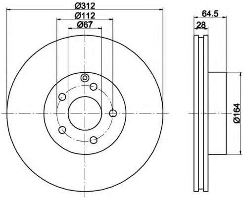 Disc frana 8DD 355 108-811 HELLA - Frana disc Disc frana 8DD 355 108-811 HELLA - Frana disc