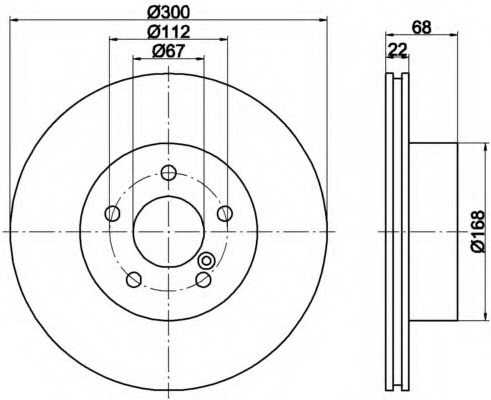 Disc frana 8DD 355 108-851 HELLA - Frana disc Disc frana 8DD 355 108-851 HELLA - Frana disc