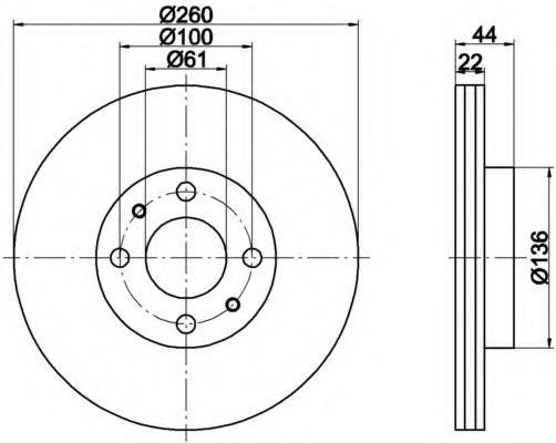 Disc frana 8DD 355 109-321 HELLA - Frana disc Disc frana 8DD 355 109-321 HELLA - Frana disc
