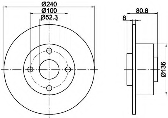 Disc frana 8DD 355 109-341 HELLA - Frana disc Disc frana 8DD 355 109-341 HELLA - Frana disc