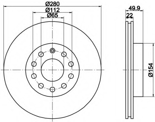Disc frana 8DD 355 109-551 HELLA - Disc frana